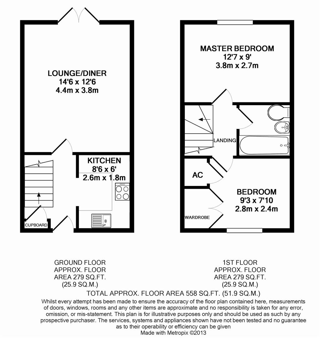 Floorplan for Sloughbrook Close, Horsham